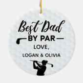 Best Dad van Par Simple & Custom Name Keramisch Ornament (Achterkant)