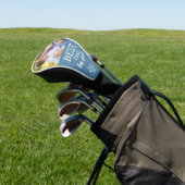 Best Dad van Par Vaderdag Foto Dusty Blue Golfheadcover (Insitu)