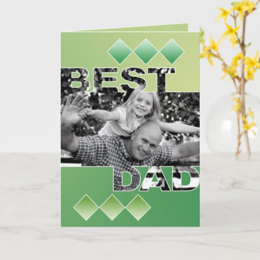 Best Dad Wenskaart Kaart (Gele Bloem)