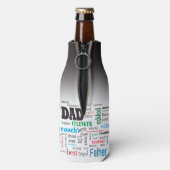 Best Dad Word Cloud Flesjeskoeler (Fles Achterkant)