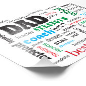 Best Dad Word Cloud Foto Afdruk (Hoek)