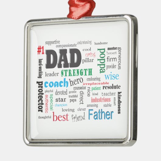 Best Dad Word Cloud Metalen Ornament (Links)