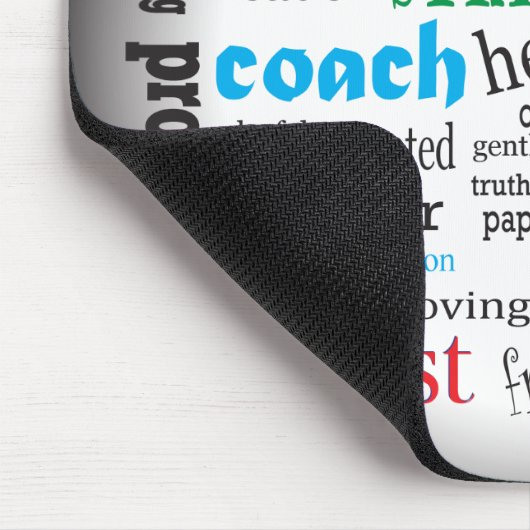 Best Dad Word Cloud Muismat (Hoek)