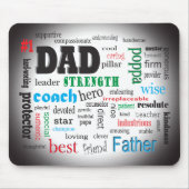 Best Dad Word Cloud Muismat (Voorkant)