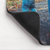 Best Dad zee blue 3d text Muismat (Hoek)