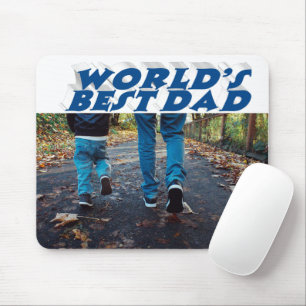 Best Dad zee blue 3d text Muismat