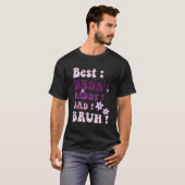Best Dada Daddy Dad Bruh Fathers Day Purple Groovy T-shirt (Voorkant volledig)