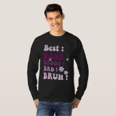 Best Dada Daddy Dad Bruh Fathers Day Purple Groovy T-shirt (Voorkant volledig)