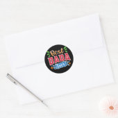 Best Dada Ever Vaderdag papa Ouders Ronde Sticker (Envelop)