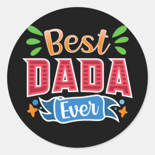 Best Dada Ever Vaderdag papa Ouders Ronde Sticker