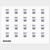 Best Daddy Ever Black Ronde Sticker (Vel)