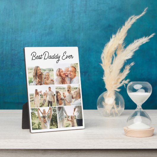 Best Daddy Ever Custom 6 Photo Collage Fotoplaat (Zijkant)