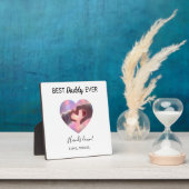 Best Daddy Ever Heart Tabletop Plaque with Easel Fotoplaat (Insitu)