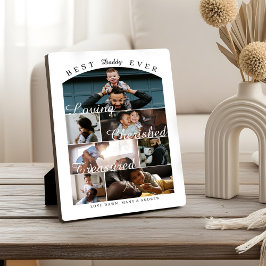 Best Daddy Ever Personalized Photo Memory Collage Fotoplaat