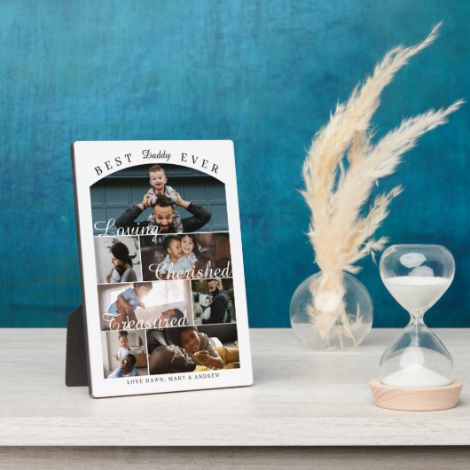Best Daddy Ever Personalized Photo Memory Collage Fotoplaat (Zijkant)