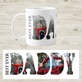 Best Daddy Ever Photo Mug, Custom Father birthday  Grote Koffiekop