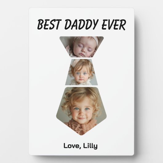Best Daddy Ever Tabletop Plaque with Easel Fotoplaat (voorkant)