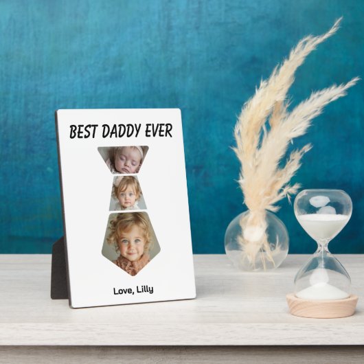 Best Daddy Ever Tabletop Plaque with Easel Fotoplaat (Zijkant)