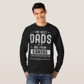 Best Dads Are from Kansas Saying T-shirt (Voorkant volledig)