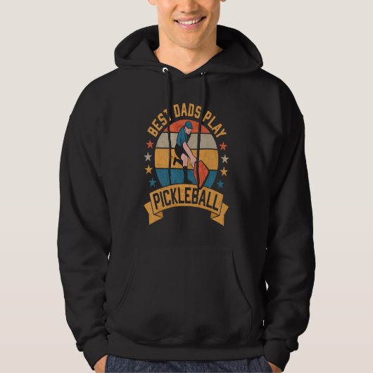 Best Dads play Pickleball  Dad Pickleball Hoodie (Voorkant)