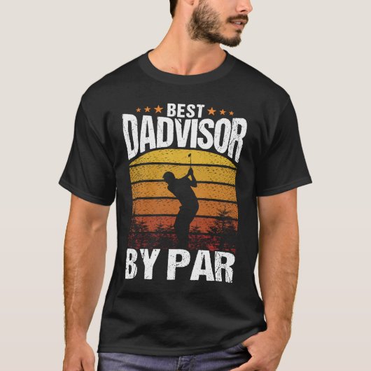 Best Dadvisor by Par Golf Dad Advice Men Golfing F T-shirt (Voorkant)