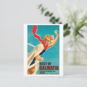 Best Dalmatia, Kroatië, Meisje op een cruiseschip Briefkaart (Staand voorkant)