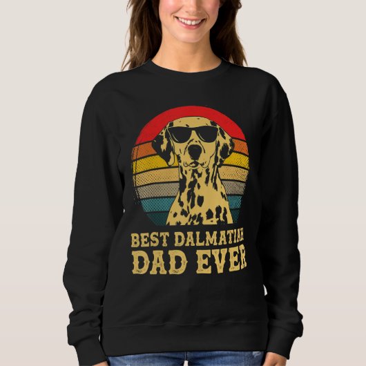 Best Dalmatian Dad Oog Dog Retro Trui (Voorkant)