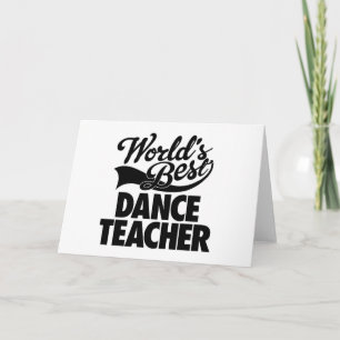 Best Dance Teacher Notecard Kaart