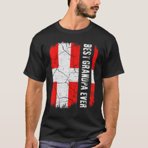 Best Danish Grandpa Ever Denmark Flag Vaderdag T-shirt