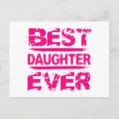 Best DAUGHTER Ever Grunge Style Pink Text A01 Briefkaart (Voorkant)