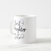 Best Daughter Ever Typography Script Koffiemok (Voorkant links)