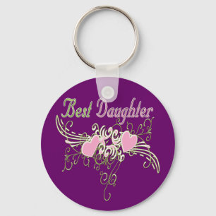 Best Daughter Swirling Hearts Gifts Sleutelhanger