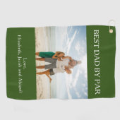 Best Day By Par Custom Photo Golfhanddoek (Horizontaal)