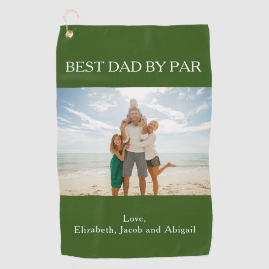 Best Day By Par Custom Photo Golfhanddoek (Voorkant)