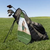 Best Day By Par Custom Photo Golfhanddoek (Groen)