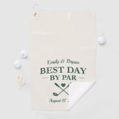 Best Day by Par Personalized Wedding Golfhanddoek (Insitu)