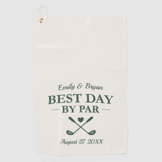 Best Day by Par Personalized Wedding Golfhanddoek