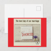 Best Day- Divorced! Uitnodiging Briefkaart (Voorkant / Achterkant)