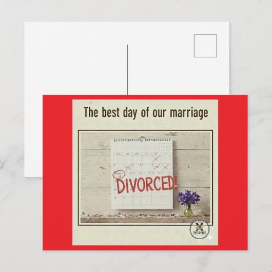 Best Day- Divorced! Uitnodiging Briefkaart (Voorkant / Achterkant)