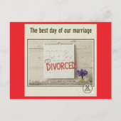 Best Day- Divorced! Uitnodiging Briefkaart (Voorkant)