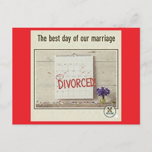 Best Day- Divorced! Uitnodiging Briefkaart (Voorkant)