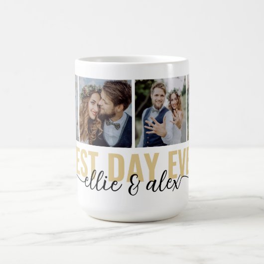 Best Day Ever Calligraphy Photo Koffiemok (Center)