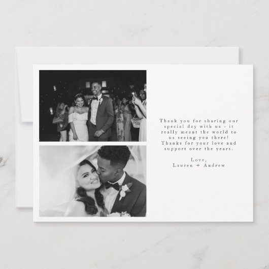 Best Day Ever Calligraphy Weddenschap 3 Foto Bedankkaart (Achterkant)