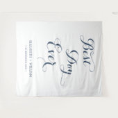 Best Day Ever Calligraphy Weduwfoto Backdrop Wandkleed (Voorkant (horizontaal))