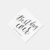 Best Day Ever Classic Script Calligraphy Weddensch Servet (Hoek)