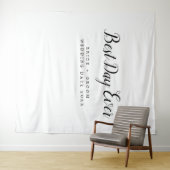 Best Day Ever Custom Backdrop Weddenschap Wandkleed (In Situ (horizontaal))