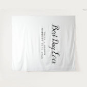 Best Day Ever Custom Backdrop Weddenschap Wandkleed (Voorkant (horizontaal))