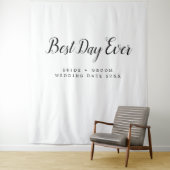 Best Day Ever Custom Backdrop Weddenschap Wandkleed (In situ)