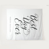 Best Day Ever Custom Backdrop Weddenschap Wandkleed (Voorkant (horizontaal))