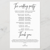 Best Day Ever | Minimalist Wedding Itinerary  Flyer (Achterkant)